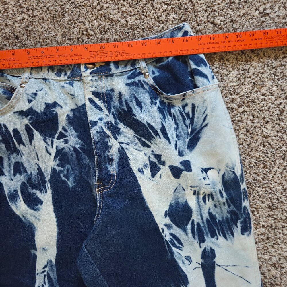 Vintage Gitano Bareback High Rise Jeans 20W Short 32X26 Acid Wash Bleached Denim - Picture 4 of 8